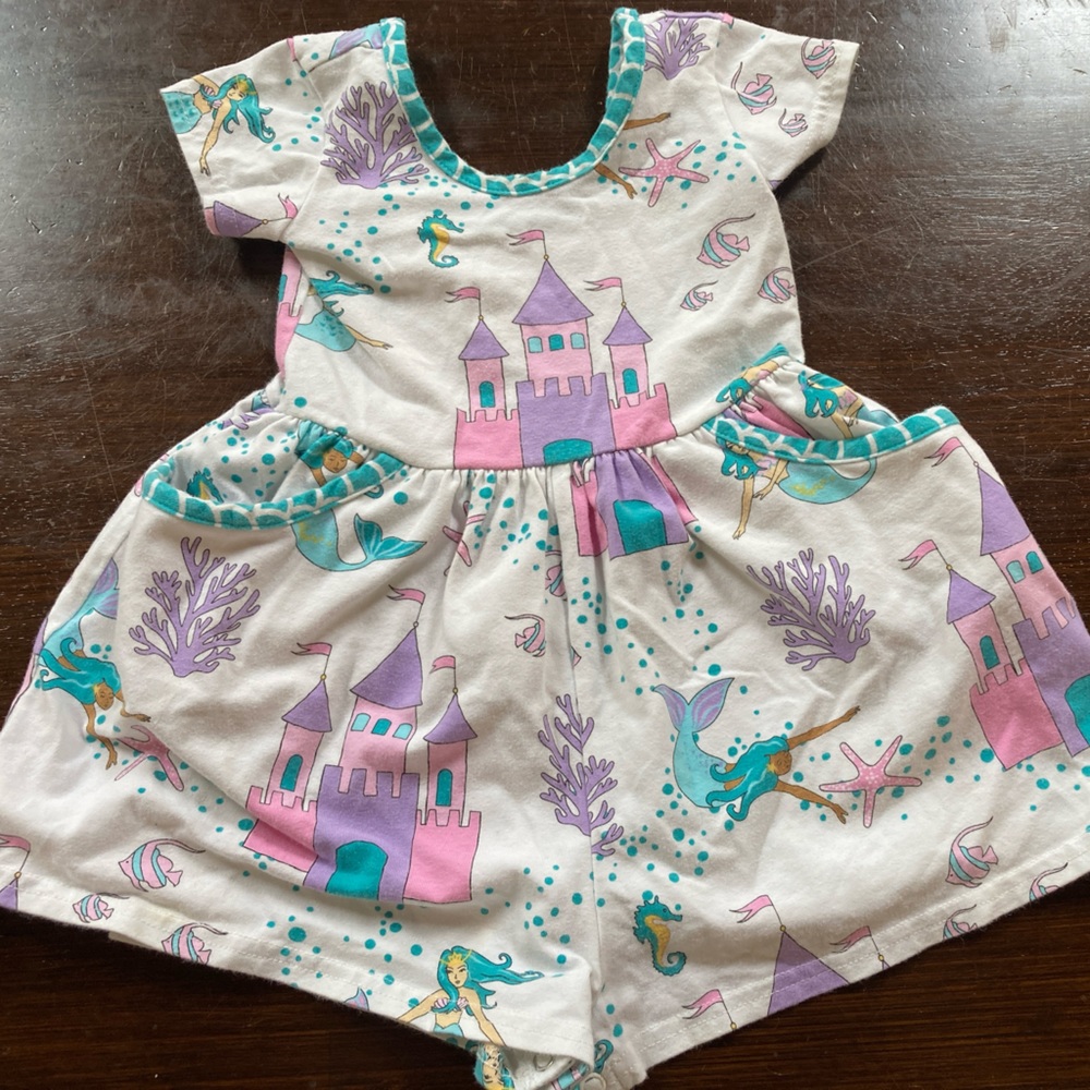 Eleanor Rose mermaid castle romper